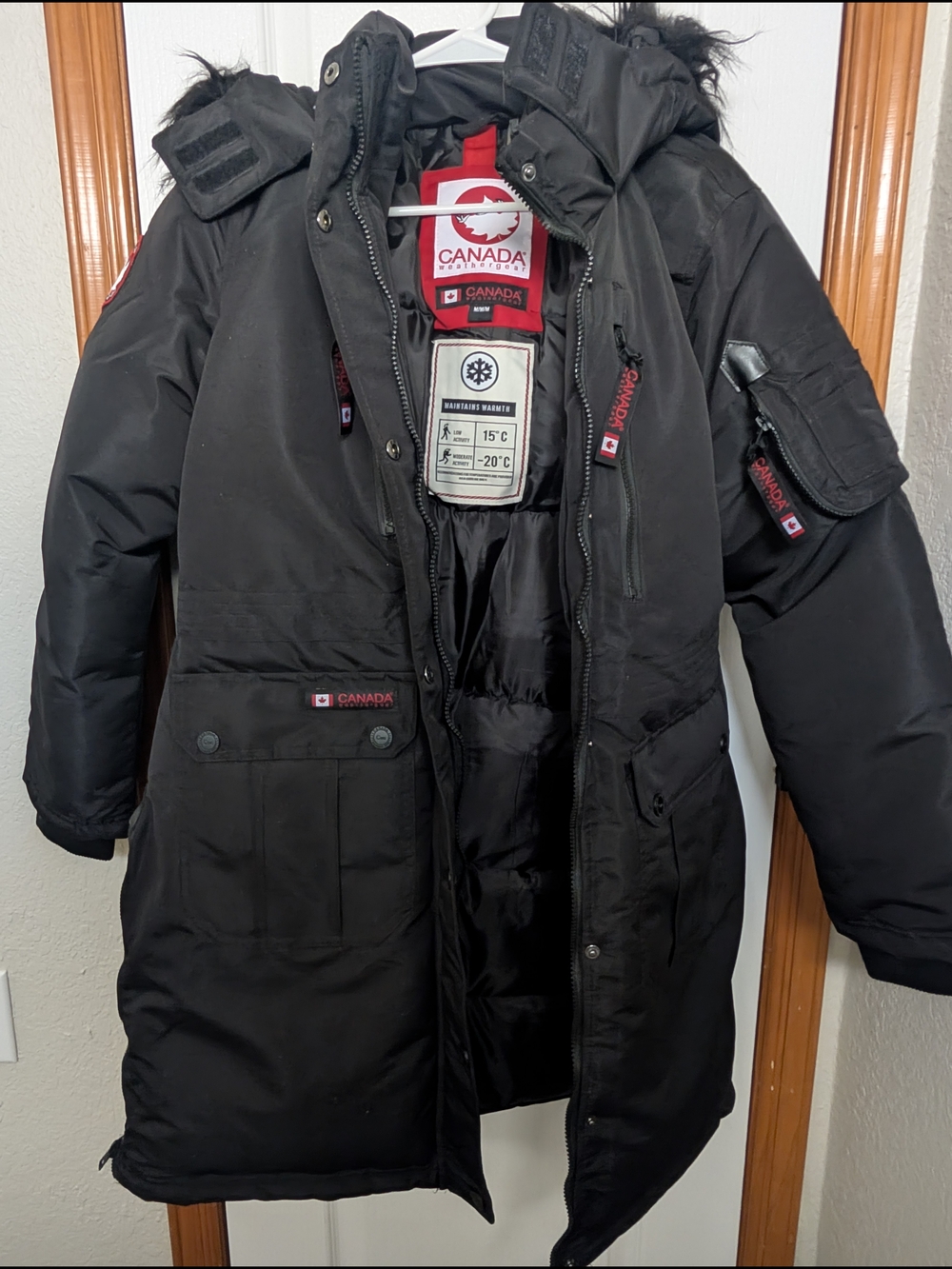 Canada Weather Gear -Women's Black Winter Parka Jacket